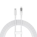 Kabel przewód w oplocie do iPhone Explorer Series USB-C - Lightning 20W 2m biały