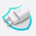 Ładowarka sieciowa wtyczka EU USB USB-C 30W PD QC AFC FCP biała