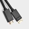 Przejściówka kabel z DisplayPort na HDMI 4K 30Hz 32 AWG 1.5m czarny