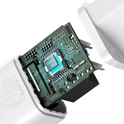 Super Si 1C szybka ładowarka do telefonu USB-C 20W PD biały Super Si 1C szybka ładowarka do telefonu USB-C 20W PD biały