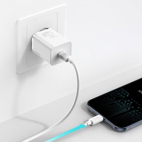 Super Si 1C szybka ładowarka do telefonu USB-C 20W PD biały Super Si 1C szybka ładowarka do telefonu USB-C 20W PD biały