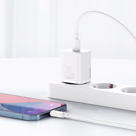 Super Si 1C szybka ładowarka do telefonu USB-C 20W PD biały Super Si 1C szybka ładowarka do telefonu USB-C 20W PD biały