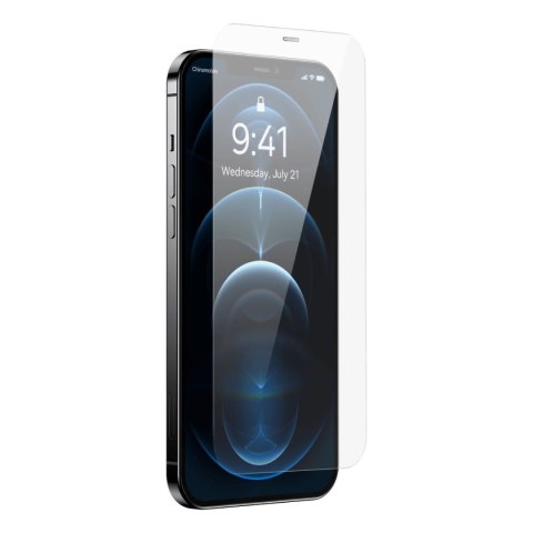 Szkło hartowane do iPhone 12 Pro Max z osłoną na głośnik 0.4mm ZESTAW Szkło hartowane do iPhone 12 Pro Max z osłoną na głośnik 0.4mm ZESTAW