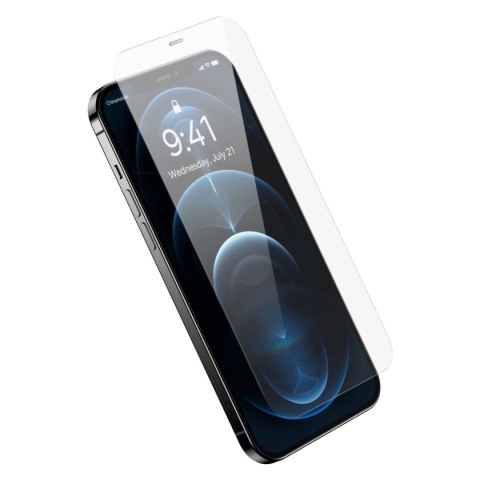 Szkło hartowane do iPhone 12 Pro Max z osłoną na głośnik 0.4mm ZESTAW Szkło hartowane do iPhone 12 Pro Max z osłoną na głośnik 0.4mm ZESTAW