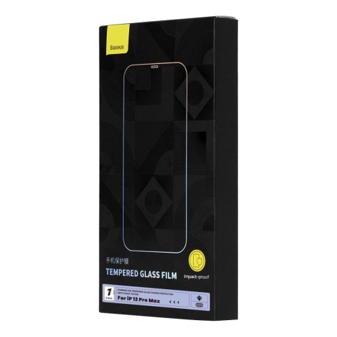 Szkło hartowane do iPhone 12 Pro Max z osłoną na głośnik 0.4mm ZESTAW Szkło hartowane do iPhone 12 Pro Max z osłoną na głośnik 0.4mm ZESTAW