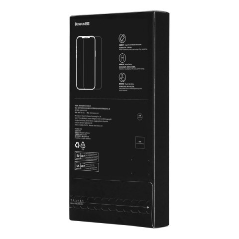 Szkło hartowane do iPhone 12 Pro Max z osłoną na głośnik 0.4mm ZESTAW Szkło hartowane do iPhone 12 Pro Max z osłoną na głośnik 0.4mm ZESTAW