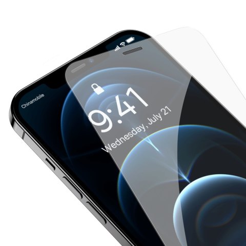 Szkło hartowane do iPhone 12 Pro Max z osłoną na głośnik 0.4mm ZESTAW Szkło hartowane do iPhone 12 Pro Max z osłoną na głośnik 0.4mm ZESTAW