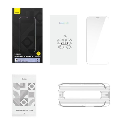 Szkło hartowane do iPhone 12 Pro Max z osłoną na głośnik 0.4mm ZESTAW Szkło hartowane do iPhone 12 Pro Max z osłoną na głośnik 0.4mm ZESTAW