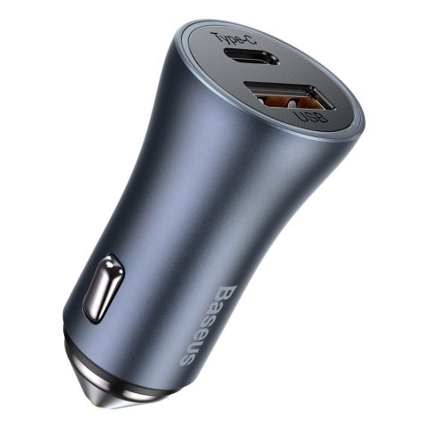 Szybka ładowarka samochodowa USB-C + USB 40W Golden Contactor Pro szary Szybka ładowarka samochodowa USB-C + USB 40W Golden Contactor Pro szary