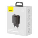 Szybka ładowarka sieciowa Compact USB USB-C 20W 3A PD QC 3.0 czarny