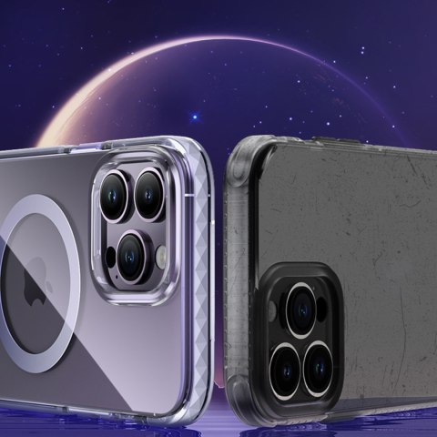 Magnetyczne etui iPhone 14 Plus MagSafe PQY Ice Crystal Series fioletowe Magnetyczne etui iPhone 14 Plus MagSafe PQY Ice Crystal Series fioletowe