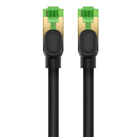 Szybki kabel sieciowy LAN RJ45 cat.8 40Gbps pleciony 5m czarny Szybki kabel sieciowy LAN RJ45 cat.8 40Gbps pleciony 5m czarny
