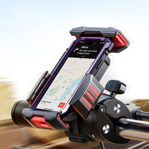 Uchwyt na telefon na kierownicę motocykla roweru wózka czarny Uchwyt na telefon na kierownicę motocykla roweru wózka czarny