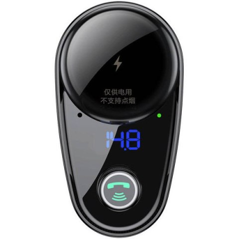 2w1 Transmiter samochodowy FM Bluetooth i ładowarka na 2x USB czarny 2w1 Transmiter samochodowy FM Bluetooth i ładowarka na 2x USB czarny