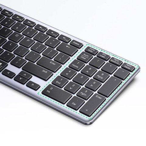 Bezprzewodowa klawiatura NumLock KU005 Bluetooth 2.4 GHz czarna Bezprzewodowa klawiatura NumLock KU005 Bluetooth 2.4 GHz czarna
