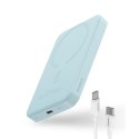 Mini powerbank 5000mAh 20W + kabel USB-C 20V / 3A niebieski