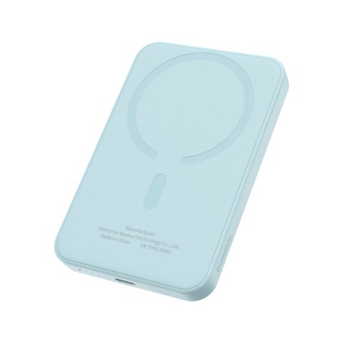 Mini powerbank 5000mAh 20W + kabel USB-C 20V / 3A niebieski Mini powerbank 5000mAh 20W + kabel USB-C 20V / 3A niebieski