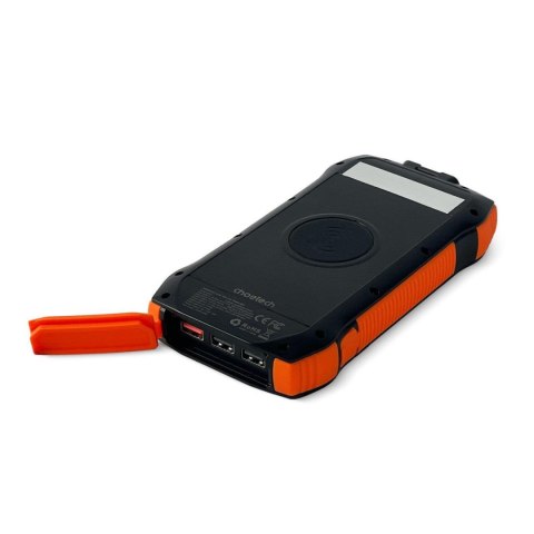 Powerbank solarny słoneczny indukcyjny 20000mAh PD QC Qi pomarańczowy Powerbank solarny słoneczny indukcyjny 20000mAh PD QC Qi pomarańczowy