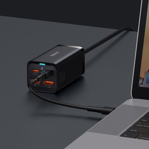 Szybka uniwersalna ładowarka sieciowa GaN 2x USB-C 2x USB 100W QC 4.0+ AFC czarny Szybka uniwersalna ładowarka sieciowa GaN 2x USB-C 2x USB 100W QC 4.0+ AFC czarny