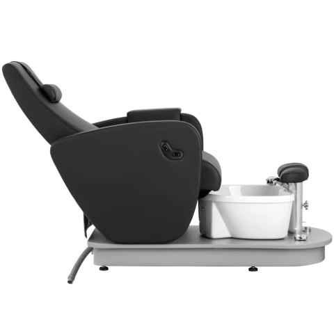 Fotel podologiczny kosmetyczny do pedicure z brodzikiem elektryczny HAVANA - czarny Fotel podologiczny kosmetyczny do pedicure z brodzikiem elektryczny HAVANA - czarny