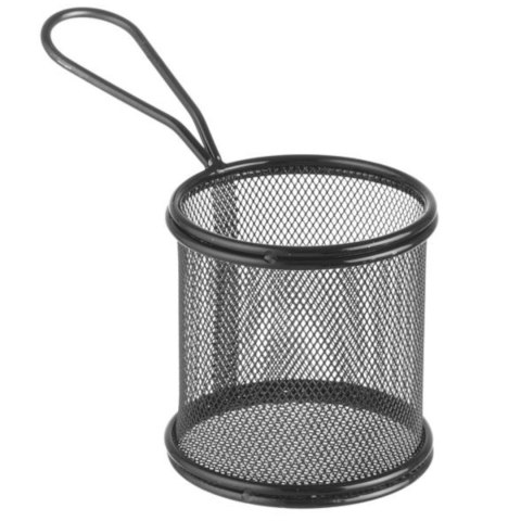 Koszyk do serwowania smażonych przekąsek frytek z uchwytem okrągły 90x90x90 mm - Hendi 425633 Koszyk do serwowania smażonych przekąsek frytek z uchwytem okrągły 90x90x90 mm - Hendi 425633