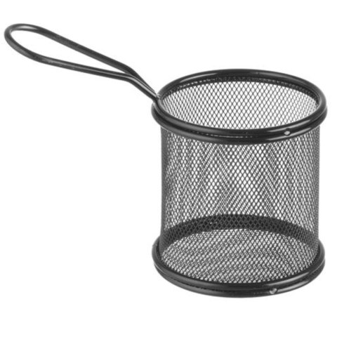 Koszyk do serwowania smażonych przekąsek frytek z uchwytem okrągły 90x90x90 mm - Hendi 425633 Koszyk do serwowania smażonych przekąsek frytek z uchwytem okrągły 90x90x90 mm - Hendi 425633