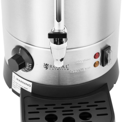 Warnik podgrzewacz do wody z podwójnymi ściankami i ociekaczem 9 L 1500 W srebrny Warnik podgrzewacz do wody z podwójnymi ściankami i ociekaczem 9 L 1500 W srebrny