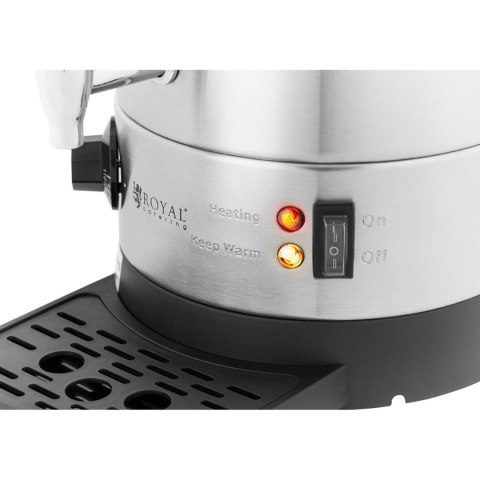 Warnik podgrzewacz do wody z podwójnymi ściankami i ociekaczem 9 L 1500 W srebrny Warnik podgrzewacz do wody z podwójnymi ściankami i ociekaczem 9 L 1500 W srebrny