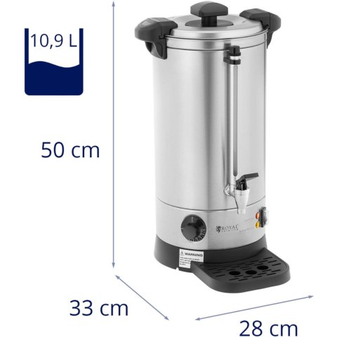 Warnik podgrzewacz do wody z podwójnymi ściankami i ociekaczem 9 L 1500 W srebrny Warnik podgrzewacz do wody z podwójnymi ściankami i ociekaczem 9 L 1500 W srebrny