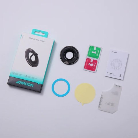 Magnetyczny uchwyt na telefon MagSafe ring na palec czarny Magnetyczny uchwyt na telefon MagSafe ring na palec czarny
