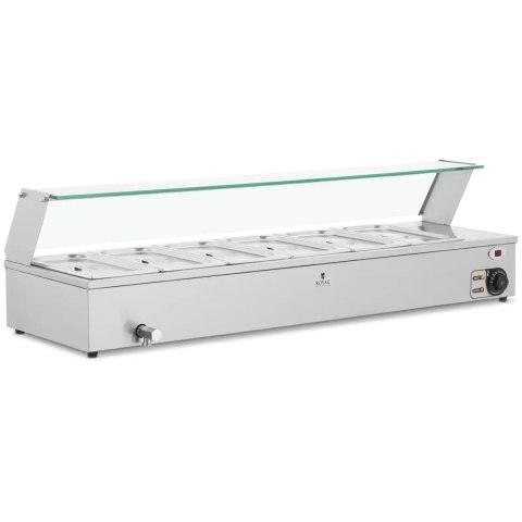 Bemar podgrzewacz do potraw bufet grzewczy z osłoną 6 x GN 1/3 2100 W Bemar podgrzewacz do potraw bufet grzewczy z osłoną 6 x GN 1/3 2100 W