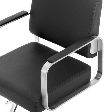 Fotel fryzjerski barberski kosmetyczny z podnóżkiem Physa OTLEY - czarno srebrny Fotel fryzjerski barberski kosmetyczny z podnóżkiem Physa OTLEY - czarno srebrny