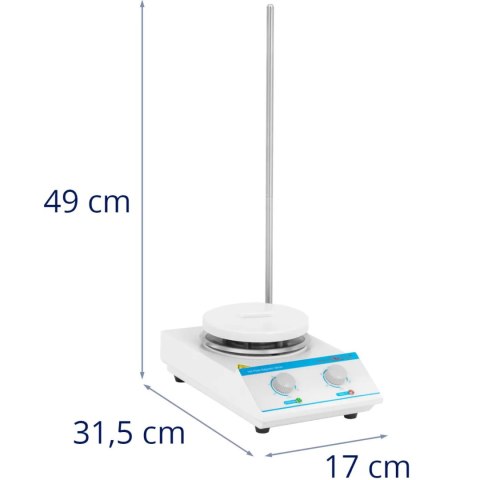 Mieszadło magnetyczne laboratoryjne z podgrzewaniem 5l do 1500 obr./min Mieszadło magnetyczne laboratoryjne z podgrzewaniem 5l do 1500 obr./min