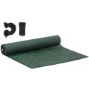 Siatka cieniująca maskująca do ogrodzenia HDPE 50 x 1.2 m 150 g/m2 - zestaw