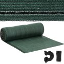 Siatka cieniująca maskująca do ogrodzenia HDPE 50 x 2 m 150 g/m2 - zestaw