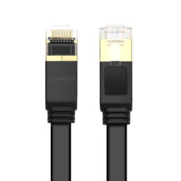 Płaski patchcord kabel przewód sieciowy LAN STP RJ45 Cat 7 10Gbps 10m czarny