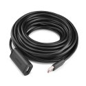 Przedłużacz kabel aktywny USB 2.0 480Mbps 5m czarny