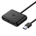 Rozdzielacz HUB portu USB do 4x USB 3.2 kabel 0.5 m czarny