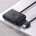 Rozdzielacz HUB portu USB do 4x USB 3.2 kabel 0.5 m czarny