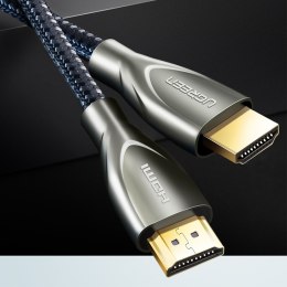 Wytrzymały kabel przewód HDMI 2.0 4K 60Hz w oplocie 1m szary