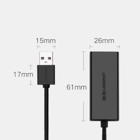 Zewnętrzna karta sieciowa LAN RJ45 - USB 2.0 100 Mbps - czarny Zewnętrzna karta sieciowa LAN RJ45 - USB 2.0 100 Mbps - czarny