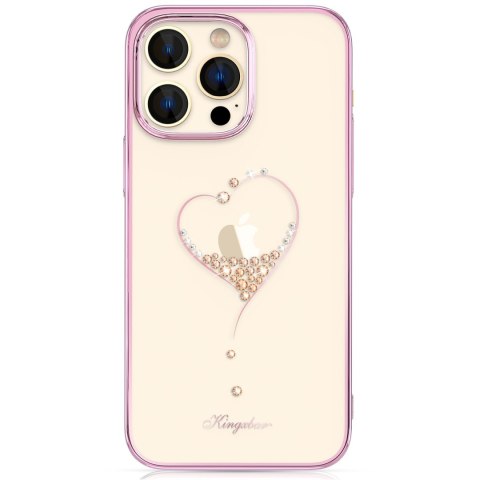 Etui do telefonu iPhone 14 Pro ozdobione kryształami Wish Series różowe Etui do telefonu iPhone 14 Pro ozdobione kryształami Wish Series różowe