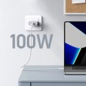 Kabel przewód USB-C 100W 5A PD 480Mbps 2m biały