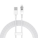 Kabel przewód w oplocie do iPhone Explorer Series USB - Lightning 2.4A 2m biały