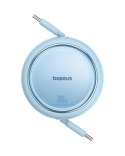 Kabel przewód wysuwany zwijany USB-C 100W Free2Draw Mini 1m niebieski