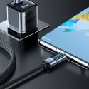 Kabel przewód z wyświetlaczem LED USB-C - USB-A 66W 1.2m czarny