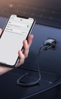 Odbiornik dźwięku adapter audio Bluetooth 5.3 kabel USB AUX jack czarny