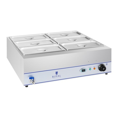 BEMAR PODGRZEWACZ WODNY Z KRANEM 6 X GN 1/3 2000W 230V ROYAL CATERING BEMAR PODGRZEWACZ WODNY Z KRANEM 6 X GN 1/3 2000W 230V ROYAL CATERING