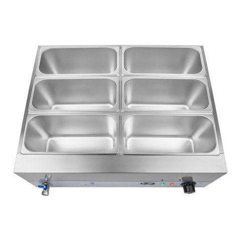 BEMAR PODGRZEWACZ WODNY Z KRANEM 6 X GN 1/3 2000W 230V ROYAL CATERING BEMAR PODGRZEWACZ WODNY Z KRANEM 6 X GN 1/3 2000W 230V ROYAL CATERING