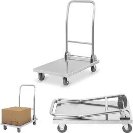 WÓZEK TRANSPORTOWY MAGAZYNOWY PLATFORMOWY ZE SKŁADANĄ RĄCZKĄ DO 400KG RCFT-1.1